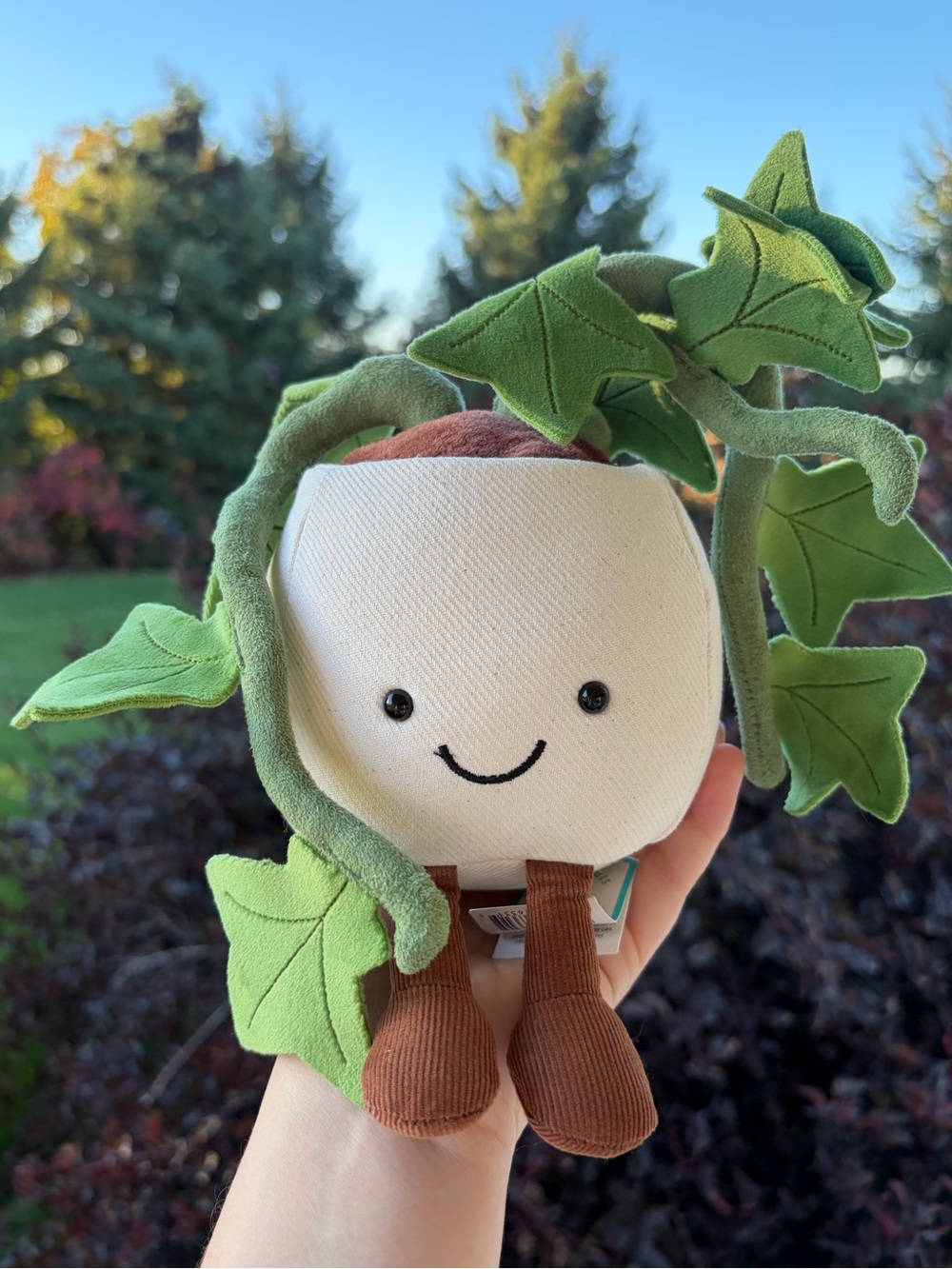Jellycat Amuseables Ivy green leaves potted plant plush collectible NWT